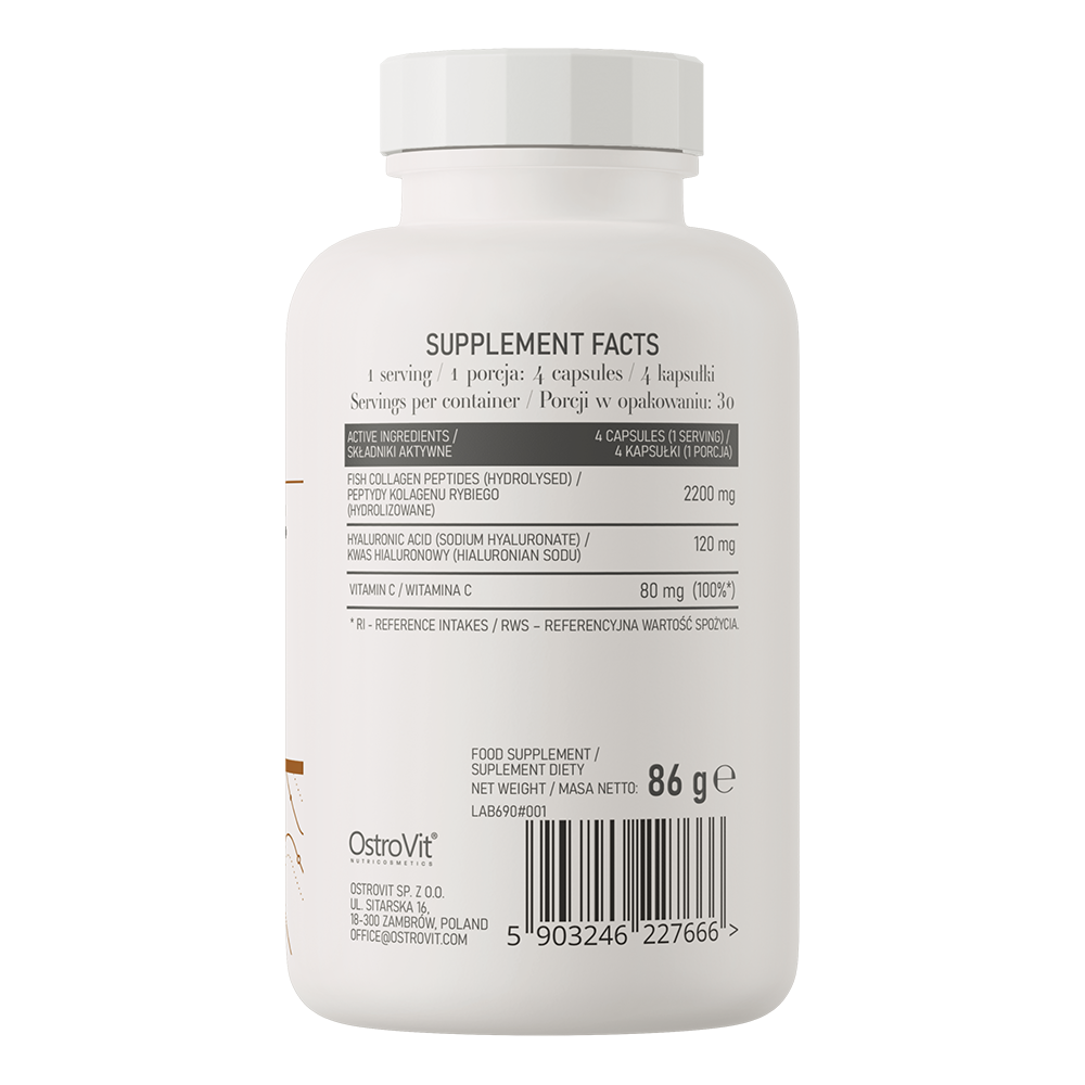 Marine Collagen + Hyaluronic Acid + Vitamin C 120 capsules